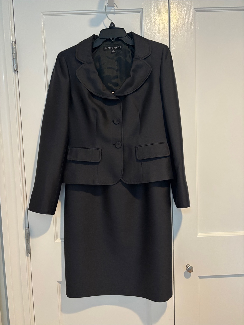 Albert Nipon Wool & Silk Dress and Jacket Set